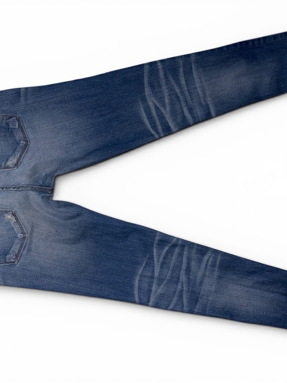 Slim Fit Women's Skinny Jeans in Washed Blue - Picture 3 of 4